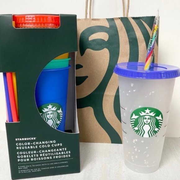 ๐๏ธ Starbucks Bundle Cold Cups + Confetti Cup - Picture 1 of 9
